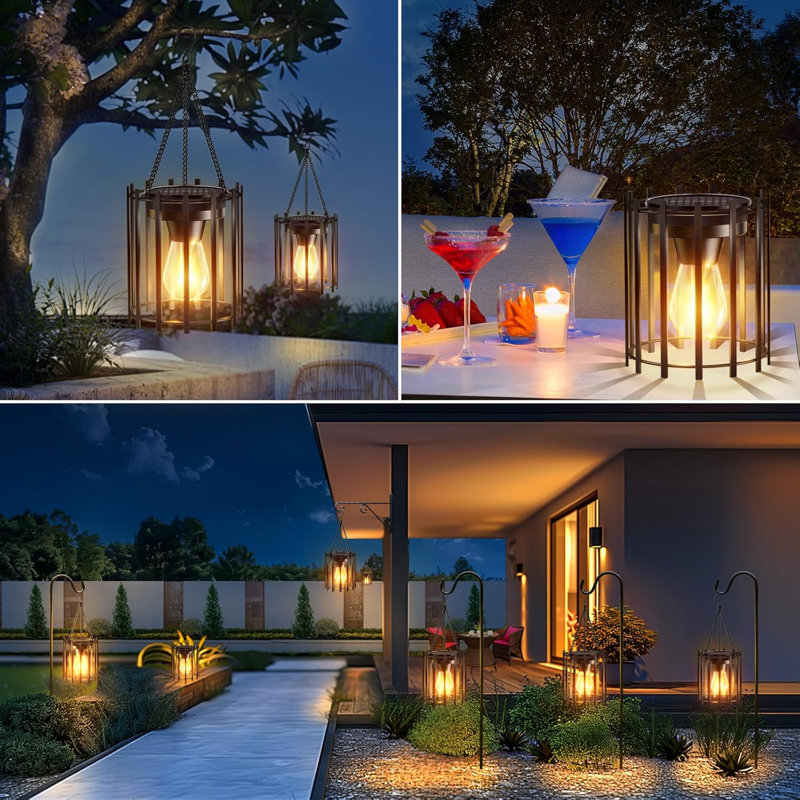 X MAX FURNITURE Solar Lanterns Outdoor Waterproof Upgraded Bright Hanging Solar Lights Outdoor Lantern Metal Solar Lantern Decorative Outdoor Solar Lantern Lights For Yard Patio Christmas Garden Decor...